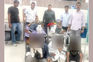 कस्टडी से भागने पर युवकों की टांगों में लगी चोट, घायल