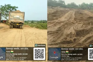 प्रतिबंधित वन क्षेत्र में अवैध खनन का आरोप, जेसीबी और मिट्टी से भरा ट्राला जब्त