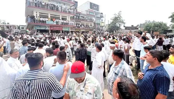 करनाल में हर्ष के एनकाउंटर से खफा रोड़ समाज ने किया विरोध प्रदर्शन