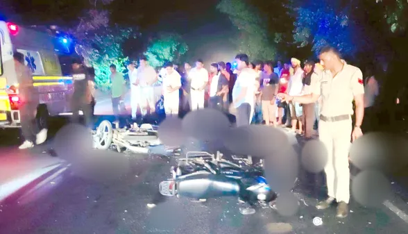 बरवाला जींद रोड पर भीषण हादसा, दो बाइकों की टक्कर में 3 युवकों की मौत