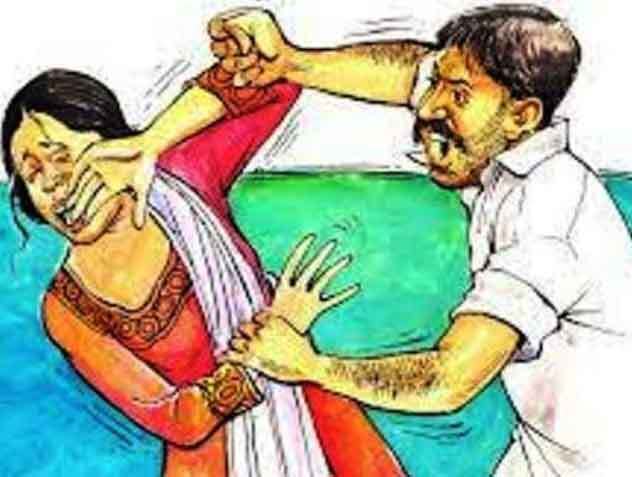 पुलिस चौकी में पत्नी को मारने पर हुआ उतारू, गिरफ्तार