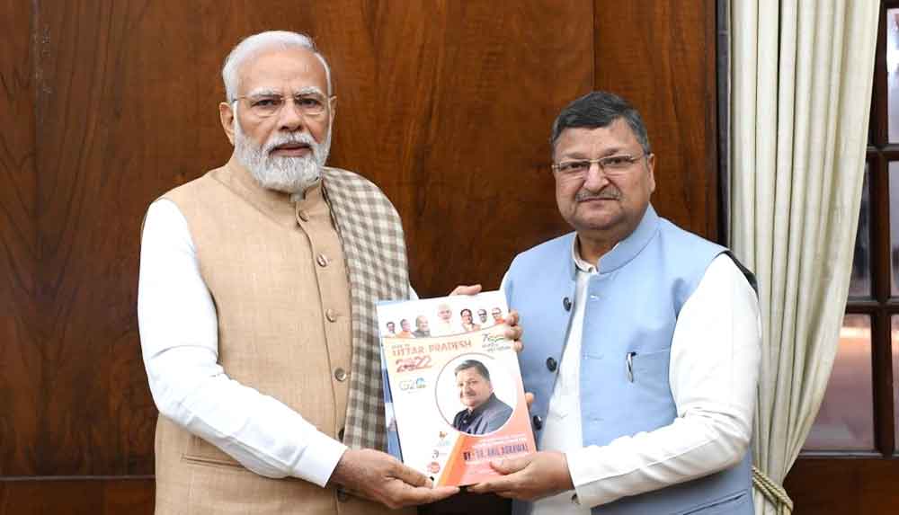 राज्यसभा सांसद डॉ अनिल अग्रवाल ने की प्रधानमंत्री नरेंद्र मोदी से स्नेहशील भेंट
