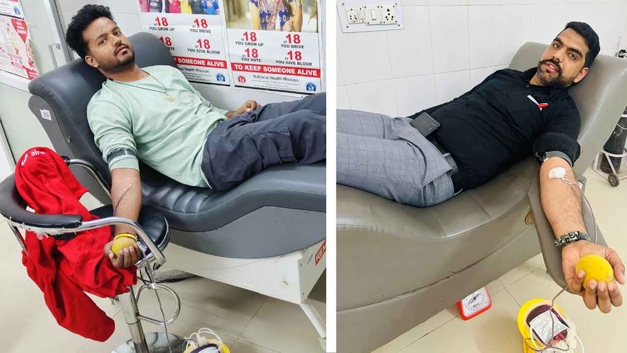 Blood Donation: हनुमानगढ़ के डेरा सच्चा सौदा सेवादारों ने जरूरतमंद के लिए किया रक्तदान