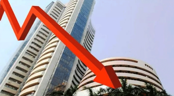 शेयर बाजार लाल निशान में बंद, सेंसेक्स 516 अंक लुढ़का