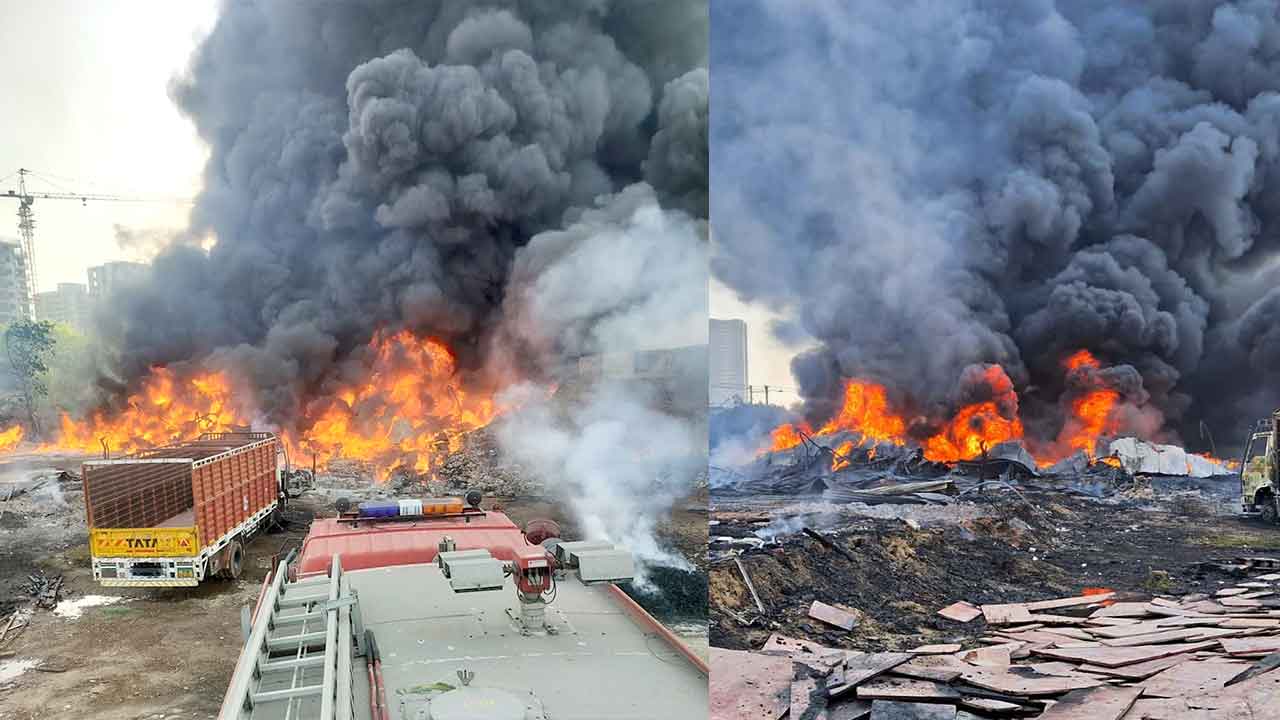 गुरुग्राम के बजघेड़ा में प्लास्टिक फैक्ट्री में लगी भीषण आग, चार घंटे की कड़ी मशक्कत के बाद पाया आग पर काबू