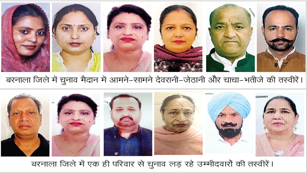 Barnala Elections News: राजनीतिक जंग में परिवार एक, पार्टियां अलग-अलग 