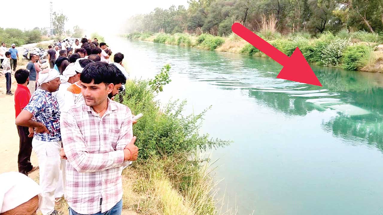 संदिग्ध परिस्थितियों में भाखड़ा नहर में गिरी कार, चालक लापता