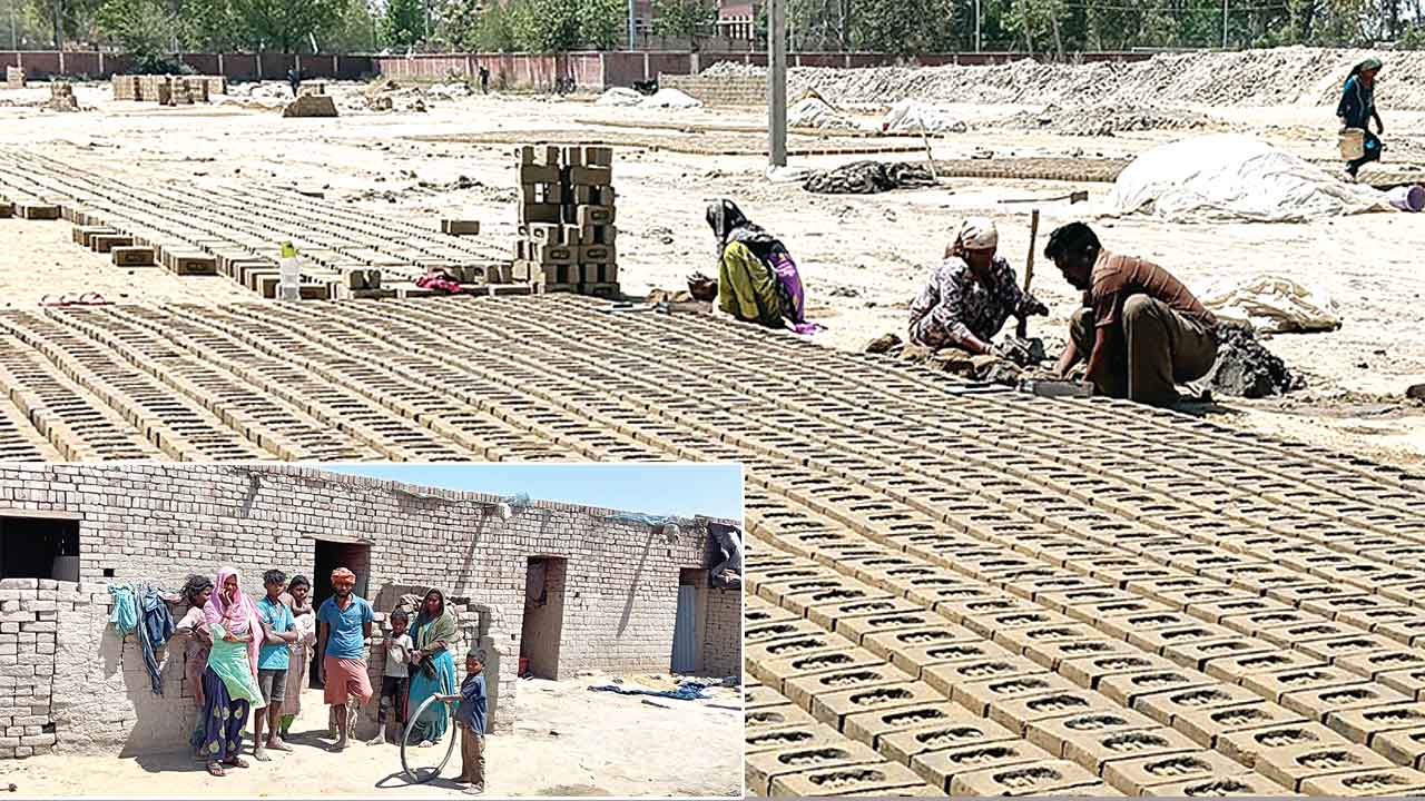 आलीशान कोठियों के लिए पक्की ईंटों  तैयार करने वाले मजदूरों के खुद के अरमान कच्चे