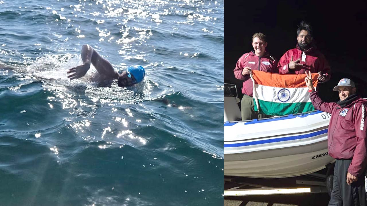 मुकुल दहिया ने 12 घंटे 35 मिनट में 33 किलोमीटर समुद्र को पार कर रचा इतिहास पार