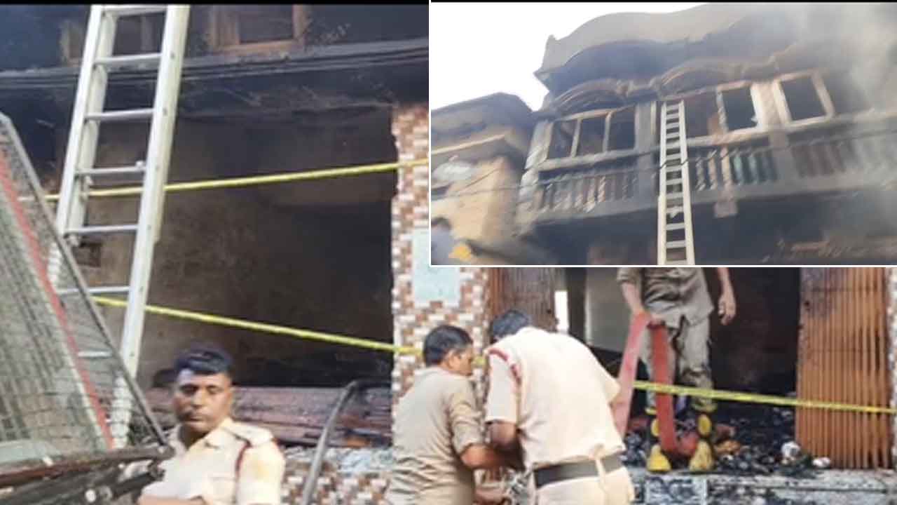 जनरल स्टोर में लगी भीषण आग, परिवार के दो बच्चों समेत तीन की मौत