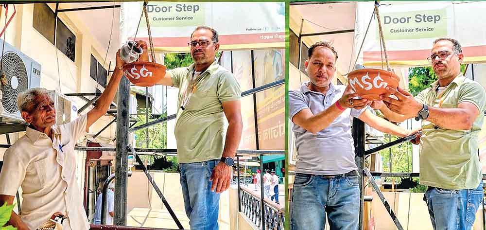 संगरिया के सेवादार भीषण गर्मी में बने पक्षियों का सहारा, जगह-जगह लगाए परिंडे