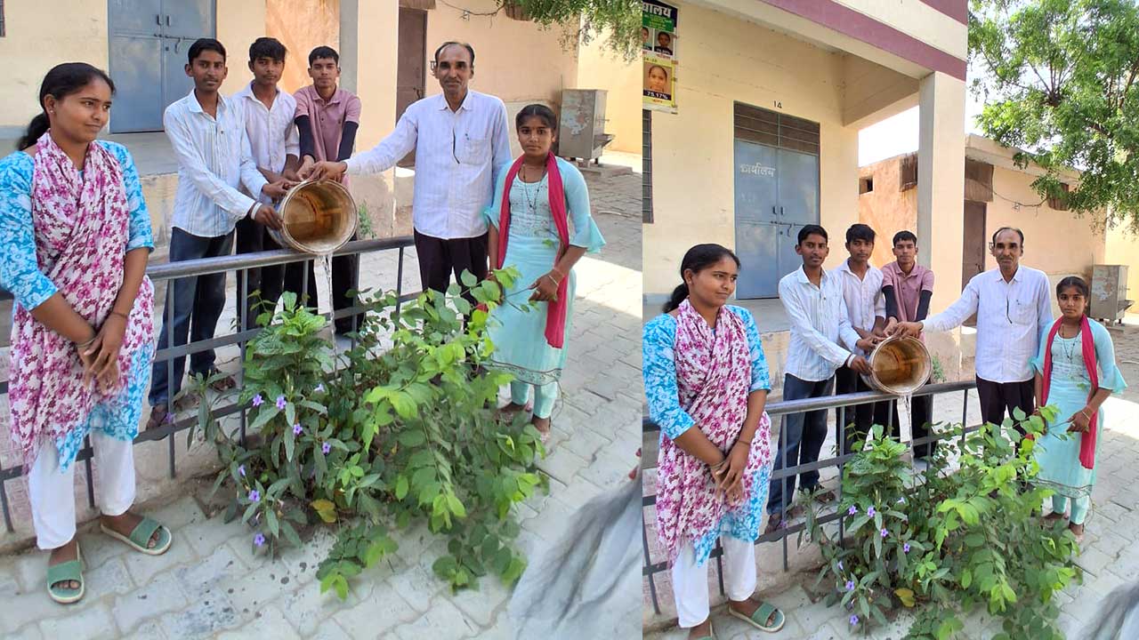 समाज सेवा शिविरों में विद्यार्थियों ने दिया पर्यावरण और जल संरक्षण का संदेश, पक्षियों के लिए बांधे परिंडे