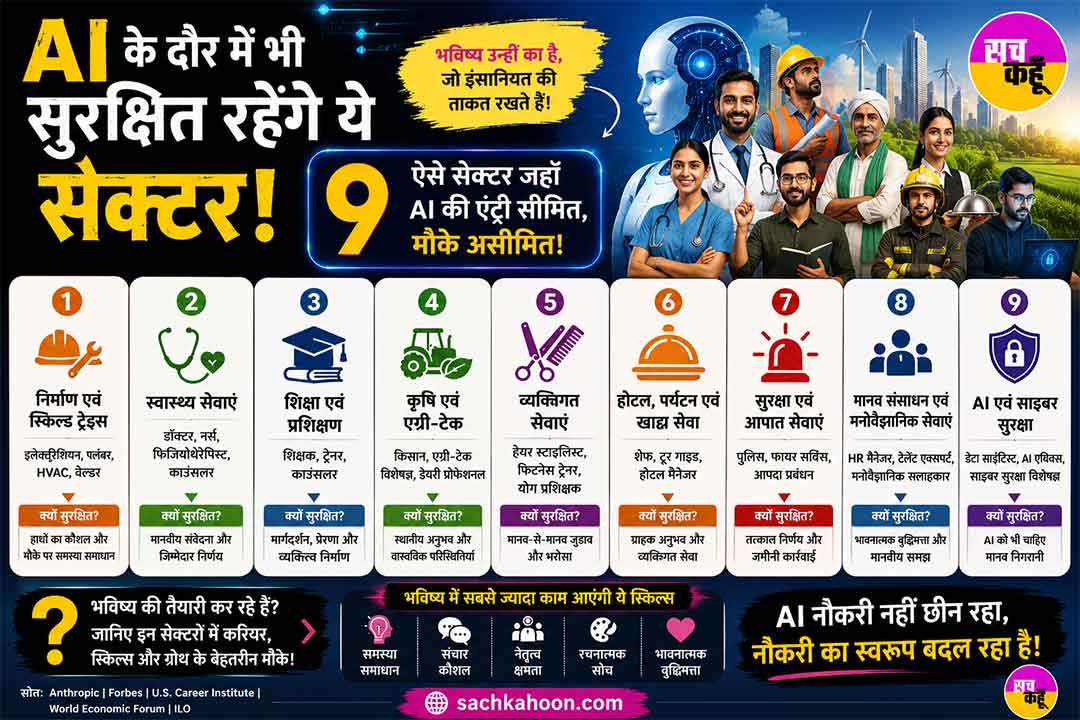 AI jobs India: AI से डरें या लाभ उठाएं? बदल रही है नौकरी की दुनिया! देखें आप कितने सुरक्षित