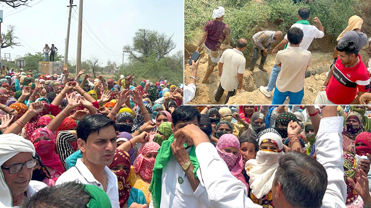 Bhakra Pipeline: भाखड़ा पाइपलाइन पर बवाल, उग्र ग्रामीणों ने जाम किया हांसी-बरवाला रोड