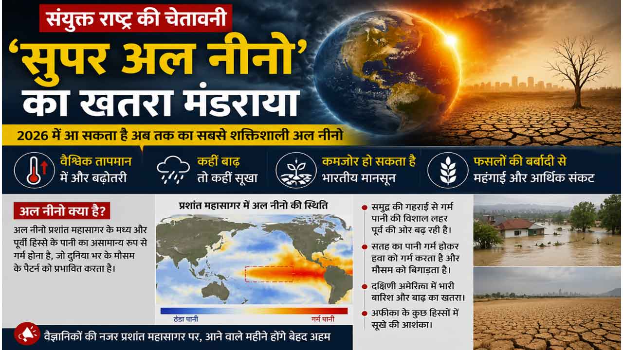 Super El Nino: ‘अल नीनो’ को लेकर संयुक्त राष्ट्र की चेतावनी, चरम सीमा तक बढ़ सकती है वैश्विक गर्मी  