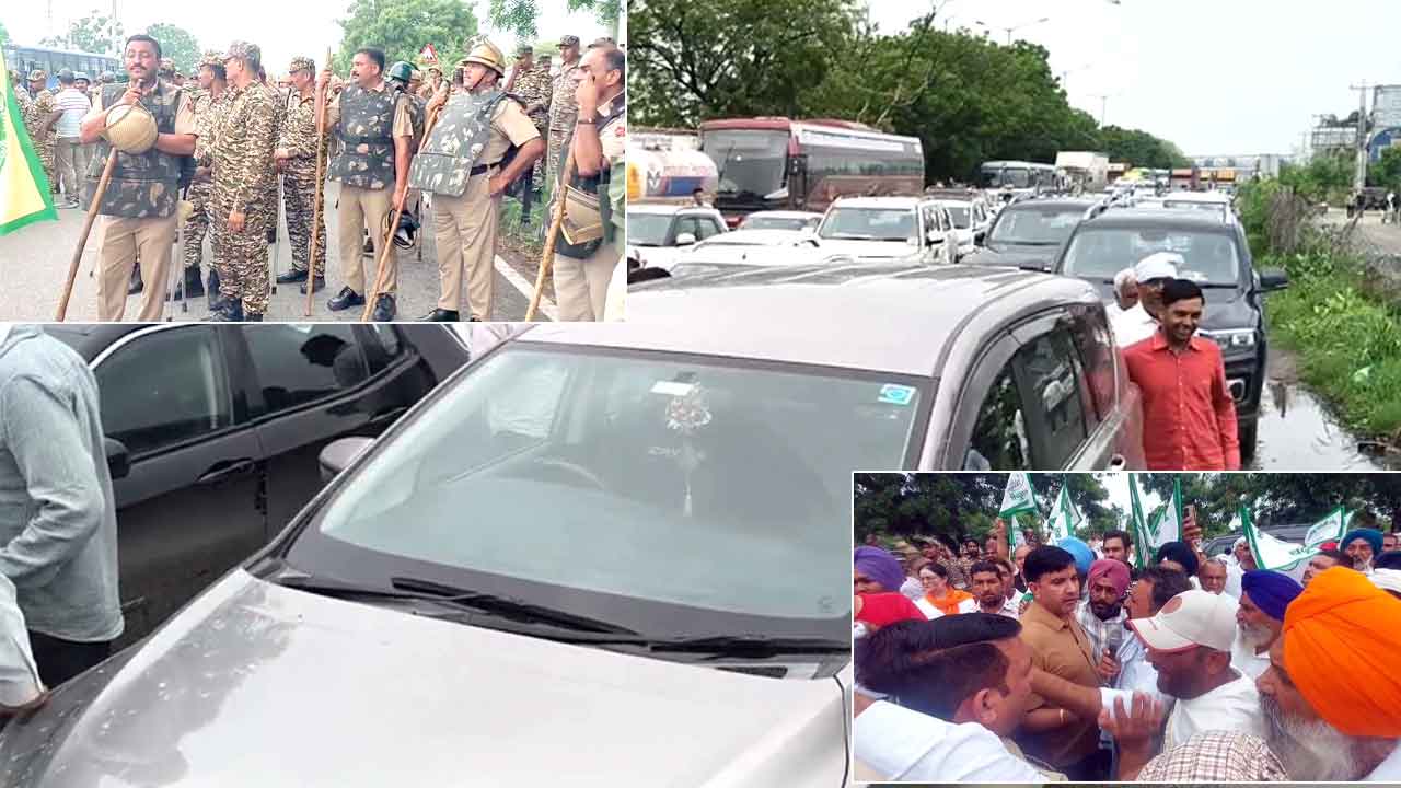 ट्रेड डील के विरोध में दिल्ली जा रहे किसानों को बसताड़ा टोल पर रोका