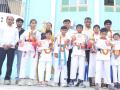 एकेडमी पहुंचने पर कराटे टीम का पुष्प-मालाएं पहनाकर भव्य स्वागत