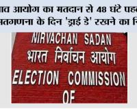 चुनाव आयोग का मतदान से 48 घंटे पहले और मतगणना के दिन ‘ड्राई डे’ रखने का निर्देश
