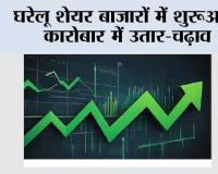 घरेलू शेयर बाजारों में शुरूआती कारोबार में उतार-चढ़ाव
