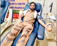 पियूष इन्सां ने दूसरी बार किया रक्तदान