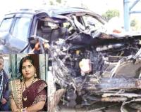 खंभे से टकराई कार, पति-पत्नी की मौत, तीन बेटियां गंभीर घायल 