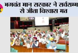 भगवंत मान सरकार ने सर्वसम्मति से जीता विश्वास मत