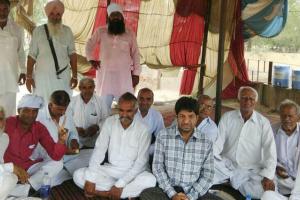 अनूपगढ़ जिला बनाओ की मांग पर समिति का धरना जारी