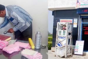 कारिंदे की कनपट्टी पर गन तानकर पम्प पर लूटपाट