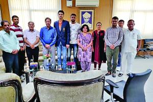 एशियन गेम खेलकर लौटे अमित इन्सां का सीडीएलयू में स्वागत