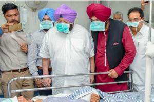 अमृतसर हादसा:घायलों को हाल जानने अमृतसर पहुंचे सीएम अमरिंदर