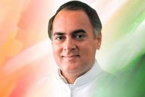 राजीव गांधी की प्रतिमा पर कालिख की राजनीति