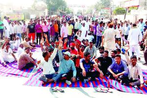 अबोहर : ठाकर आबादी के बाशिंदों ने किया चक्का जाम