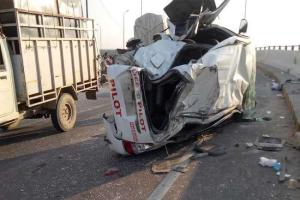 मजीठिया के काफिले की गाड़ी ट्रक से टकराई, कांस्टेबल की मौत