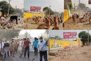 प्रशासन के सहयोग से डेरा अनुयायियों ने फिर चलाया शहर में स्वच्छ्ता अभियान