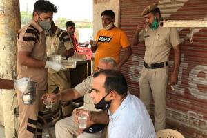 किनाला व दौलतपुर के सेवादारों ने पुलिस कर्मियों व चिकित्सकों को वितरित किये फल