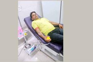 डेरा प्रेमी ने गुरु पूर्णिमा के अवसर किया रक्तदान