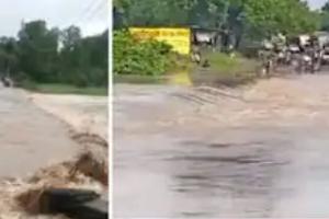 भारी बारिश से सुखतवा में पुल का एक हिस्सा बहने से नागपुर भोपाल हाइवे बंद