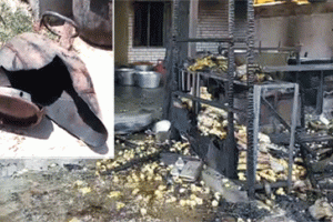 रिहायशी एरिया में बनी फैक्ट्री में सिलेंडर फटने से लगी आग