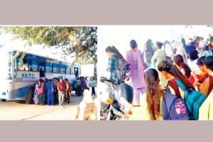 सरकारी बसों का नियमित संचालन न होने से विद्यार्थी व यात्री परेशान