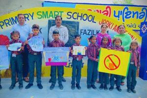 स्वच्छता पखवाड़े के तहत बच्चों ने ‘स्वच्छता’ को बढ़ावा देने का लिया संकल्प