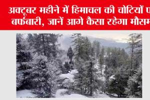 Himachal Snowfall: अक्टूबर महीने में हिमाचल की चोटियों पर बर्फबारी, जानें आगे कैसा रहेगा मौसम