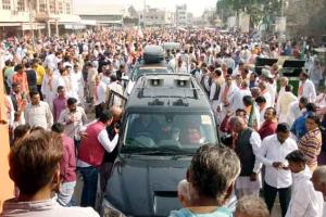 भाजपा प्रत्याशी अमित सहू के समर्थन में निकला रोड शो