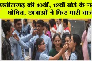 Chhattisgarh News: छत्तीसगढ़ की 10वीं, 12वीं बोर्ड के नतीजे घोषित, छात्राओं ने फिर मारी बाजी