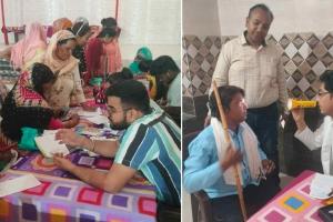 आंखों के कैंप में 262 लोगों की फ्री जांच