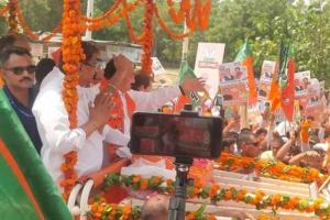 रोहतक में भाजपा ने नड्डा के रोड शो से किया ‘शक्ति प्रदर्शन’