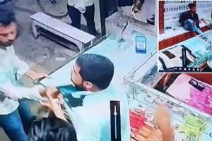 मोबाइल की दुकान में लाठी डंडों से लैस दबंगों ने की जमकर मारपीट