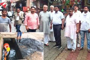 जल निकासी सफाई व्यवस्था का किया निरीक्षण