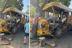 Road Accident: पेड़ से टकराई स्कूली बस, एक छात्र की मौत, पांच गंभीर