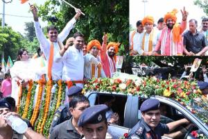 Roadshow: पूंडरी में मुख्यमंत्री नायब सैनी ने निकाला रोड शो