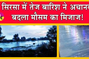 Sirsa Weather Update: सरसा में तेज बारिश, जगह-जगह भरा पानी
